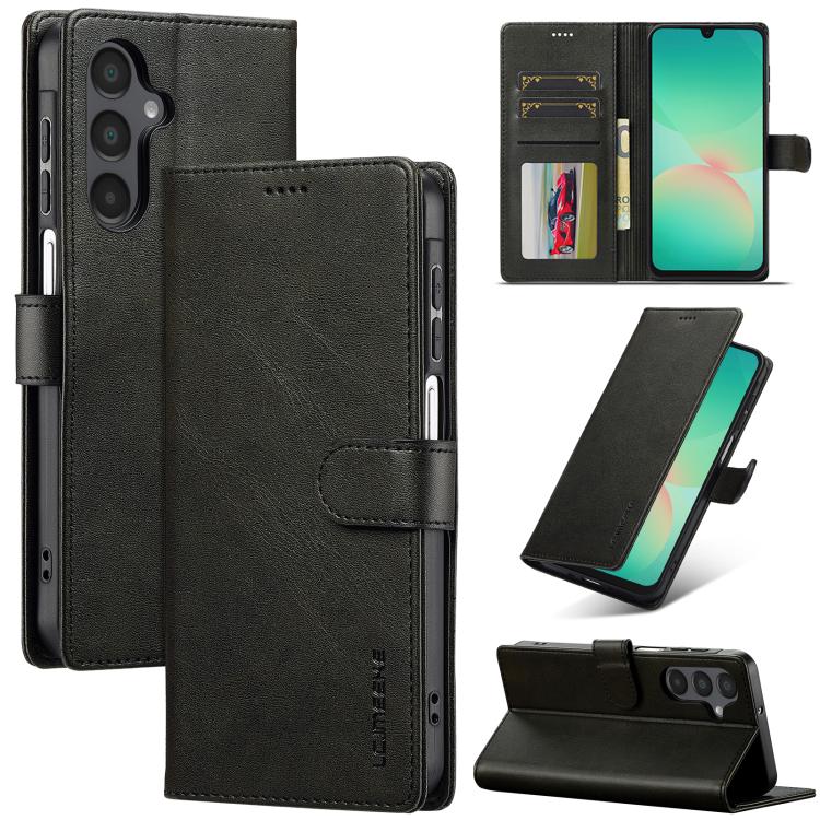 LC.IMEEKE Custodia per telefono in pelle di vitello, For Galaxy S26 FE 5G, For Samsung Galaxy S26+ 5G, For Samsung Galaxy S26 Ultra 5G, For Samsung Galaxy S26 5G
