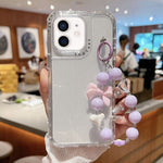 Custodia per telefono a copertura totale in TPU + PC + paillettes glitterate con braccialetto, For iPhone 12 / 12 Pro, For iPhone 12 Pro Max, For iPhone 11 Pro Max, For iPhone 11, For iPhone 11 Pro, For iPhone X / XS