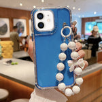Custodia per telefono a copertura totale in TPU + PC + paillettes glitterate con braccialetto, For iPhone 12 / 12 Pro, For iPhone 12 Pro Max, For iPhone 11 Pro Max, For iPhone 11, For iPhone 11 Pro, For iPhone X / XS