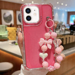 Custodia per telefono a copertura totale in TPU + PC + paillettes glitterate con braccialetto, For iPhone 12 / 12 Pro, For iPhone 12 Pro Max, For iPhone 11 Pro Max, For iPhone 11, For iPhone 11 Pro, For iPhone X / XS