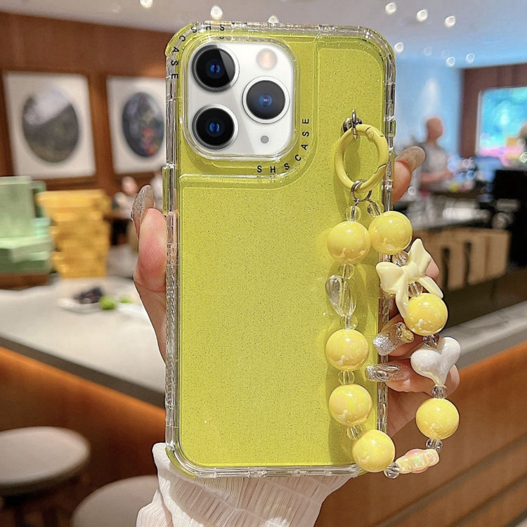 Custodia per telefono a copertura totale in TPU + PC + paillettes glitterate con braccialetto, For iPhone 12 / 12 Pro, For iPhone 12 Pro Max, For iPhone 11 Pro Max, For iPhone 11, For iPhone 11 Pro, For iPhone X / XS