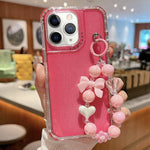 Custodia per telefono a copertura totale in TPU + PC + paillettes glitterate con braccialetto, For iPhone 12 / 12 Pro, For iPhone 12 Pro Max, For iPhone 11 Pro Max, For iPhone 11, For iPhone 11 Pro, For iPhone X / XS