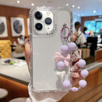 Custodia per telefono a copertura totale in TPU + PC + paillettes glitterate con braccialetto, For iPhone 12 / 12 Pro, For iPhone 12 Pro Max, For iPhone 11 Pro Max, For iPhone 11, For iPhone 11 Pro, For iPhone X / XS
