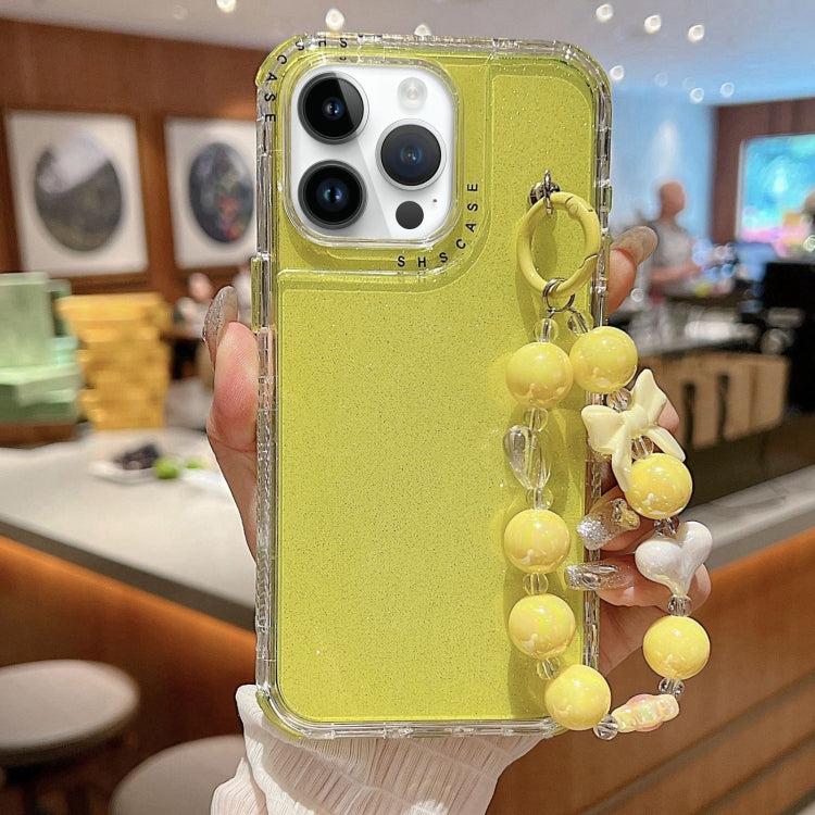 Custodia per telefono a copertura totale in TPU + PC + paillettes glitterate con braccialetto, For iPhone 12 / 12 Pro, For iPhone 12 Pro Max, For iPhone 11 Pro Max, For iPhone 11, For iPhone 11 Pro, For iPhone X / XS