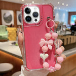 Custodia per telefono a copertura totale in TPU + PC + paillettes glitterate con braccialetto, For iPhone 12 / 12 Pro, For iPhone 12 Pro Max, For iPhone 11 Pro Max, For iPhone 11, For iPhone 11 Pro, For iPhone X / XS