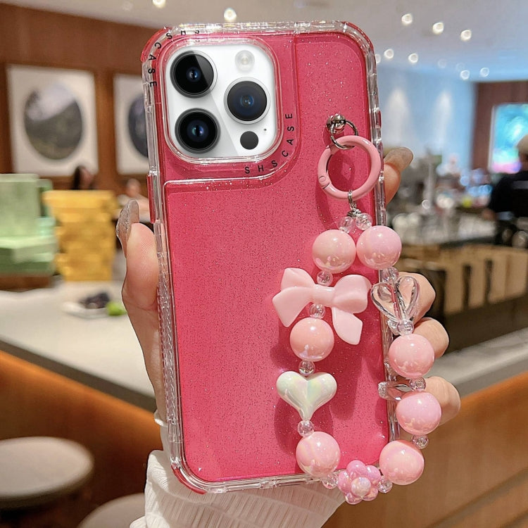 Custodia per telefono a copertura totale in TPU + PC + paillettes glitterate con braccialetto, For iPhone 12 / 12 Pro, For iPhone 12 Pro Max, For iPhone 11 Pro Max, For iPhone 11, For iPhone 11 Pro, For iPhone X / XS