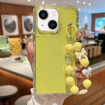 Custodia TPU glitterata con braccialetto per iPhone 14 Pro