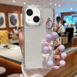 Custodia TPU glitterata con braccialetto per iPhone 14 Pro