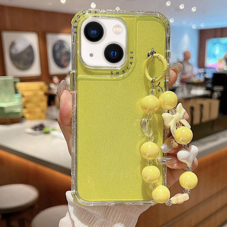 Custodia TPU glitterata con braccialetto per iPhone 15 Pro Max