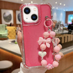 Custodia TPU glitterata con braccialetto per iPhone 15 Pro Max