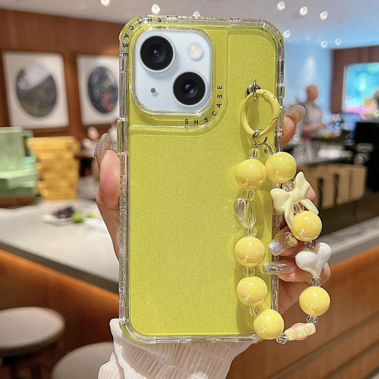 Custodia TPU glitterata con braccialetto per iPhone 15 Pro Max