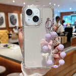 Custodia TPU glitterata con braccialetto per iPhone 15 Pro Max