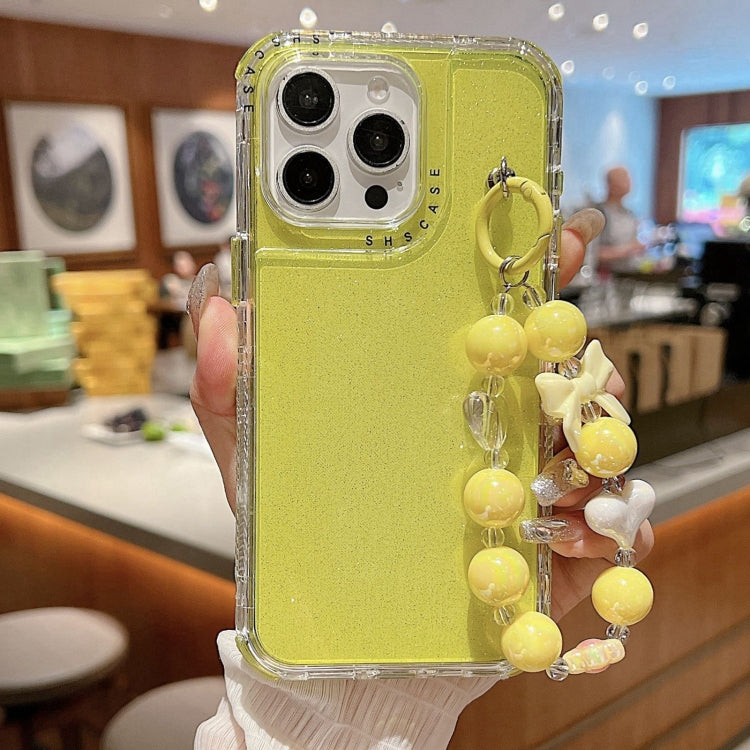 Custodia TPU glitterata con braccialetto per iPhone 15 Pro Max