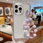 Custodia TPU glitterata con braccialetto per iPhone 15 Pro Max