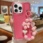 Custodia TPU glitterata con braccialetto per iPhone 17 Pro Max