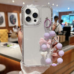 Custodia TPU glitterata con braccialetto per iPhone 17 Pro Max