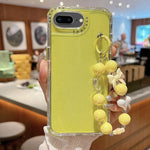 Custodia per telefono a copertura totale in TPU + PC + paillettes glitterate con braccialetto, For iPhone XR, For iPhone XS Max, For iPhone 6 Plus / 7 Plus / 8 Plus