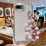 Custodia per telefono a copertura totale in TPU + PC + paillettes glitterate con braccialetto, For iPhone XR, For iPhone XS Max, For iPhone 6 Plus / 7 Plus / 8 Plus