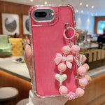 Custodia per telefono a copertura totale in TPU + PC + paillettes glitterate con braccialetto, For iPhone XR, For iPhone XS Max, For iPhone 6 Plus / 7 Plus / 8 Plus