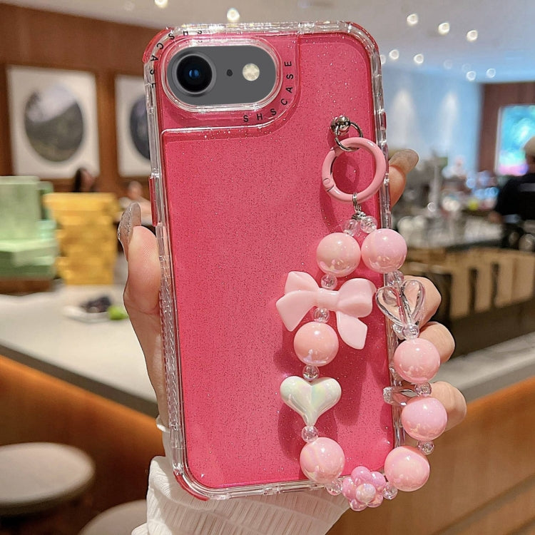 Custodia TPU glitterata con braccialetto per iPhone 14 Pro