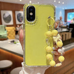 Custodia per telefono a copertura totale in TPU + PC + paillettes glitterate con braccialetto, For iPhone 12 / 12 Pro, For iPhone 12 Pro Max, For iPhone 11 Pro Max, For iPhone 11, For iPhone 11 Pro, For iPhone X / XS