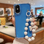 Custodia per telefono a copertura totale in TPU + PC + paillettes glitterate con braccialetto, For iPhone 12 / 12 Pro, For iPhone 12 Pro Max, For iPhone 11 Pro Max, For iPhone 11, For iPhone 11 Pro, For iPhone X / XS