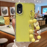 Custodia per telefono a copertura totale in TPU + PC + paillettes glitterate con braccialetto, For iPhone XR, For iPhone XS Max, For iPhone 6 Plus / 7 Plus / 8 Plus