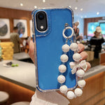 Custodia per telefono a copertura totale in TPU + PC + paillettes glitterate con braccialetto, For iPhone XR, For iPhone XS Max, For iPhone 6 Plus / 7 Plus / 8 Plus