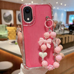 Custodia per telefono a copertura totale in TPU + PC + paillettes glitterate con braccialetto, For iPhone XR, For iPhone XS Max, For iPhone 6 Plus / 7 Plus / 8 Plus