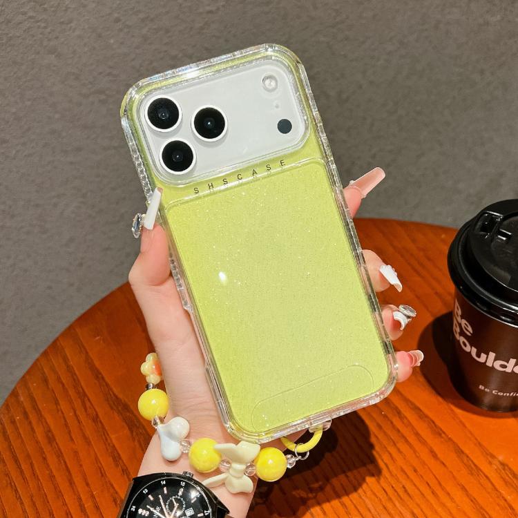 Custodia TPU glitterata con braccialetto per iPhone 17 Pro Max