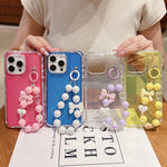 Custodia per telefono a copertura totale in TPU + PC + paillettes glitterate con braccialetto, For iPhone 12 / 12 Pro, For iPhone 12 Pro Max, For iPhone 11 Pro Max, For iPhone 11, For iPhone 11 Pro, For iPhone X / XS