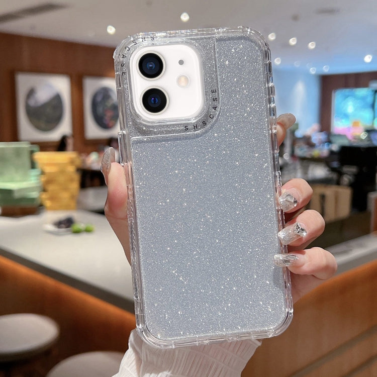 Custodia TPU glitterata a copertura totale per iPhone 13