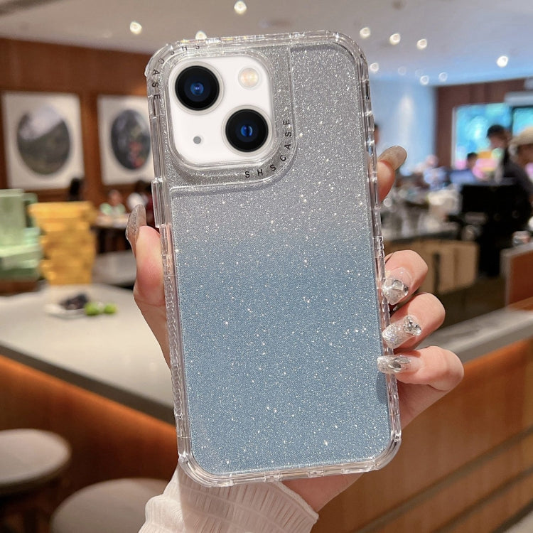Custodia TPU glitterata a copertura totale per iPhone 13
