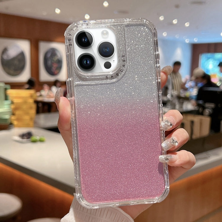 Custodia per telefono a copertura totale in TPU + PC + carta glitterata, For iPhone 14 Pro, For iPhone 14 Pro Max, For iPhone 13 Pro Max, For iPhone 13 Pro