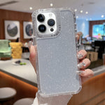 Custodia per telefono a copertura totale in TPU + PC + carta glitterata, For iPhone 14 Pro, For iPhone 14 Pro Max, For iPhone 13 Pro Max, For iPhone 13 Pro