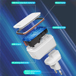 Caricabatterie rapido USB LDNIO QC3.0 18W con cavo 8 pin