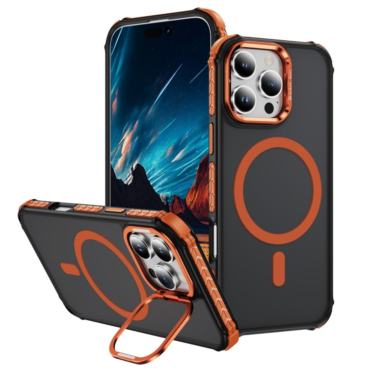 Custodia per telefono con supporto per obiettivo MagSafe Rainbow Series Skin Feel, For iPhone 16 Pro Max, For iPhone 16 Pro, For iPhone 16 Plus, For iPhone 16