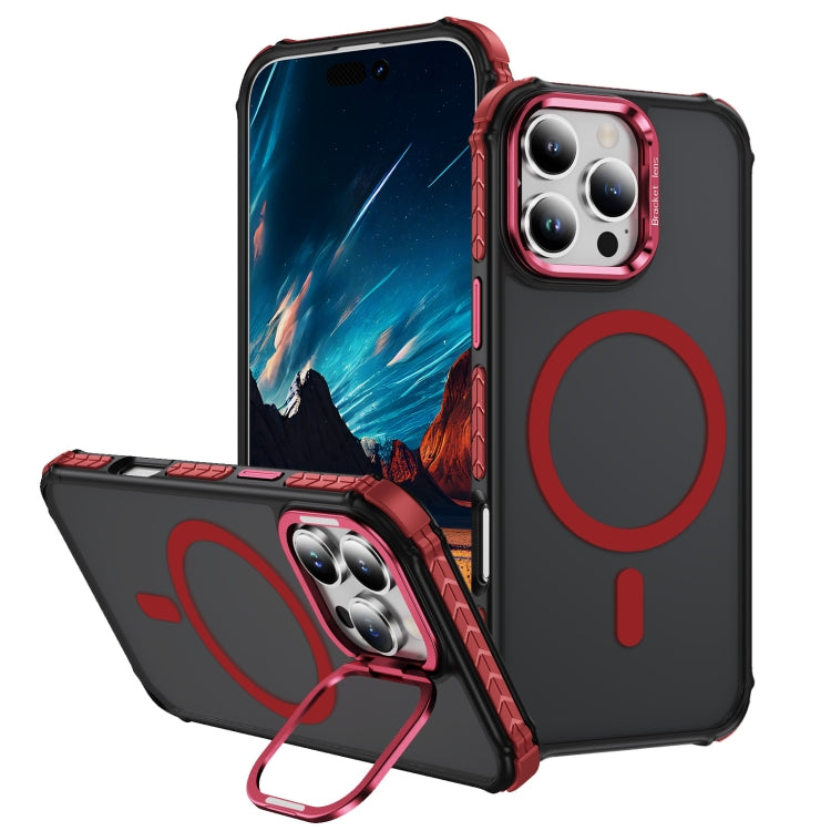 Custodia per telefono con supporto per obiettivo MagSafe Rainbow Series Skin Feel, For iPhone 16 Pro Max, For iPhone 16 Pro, For iPhone 16 Plus, For iPhone 16