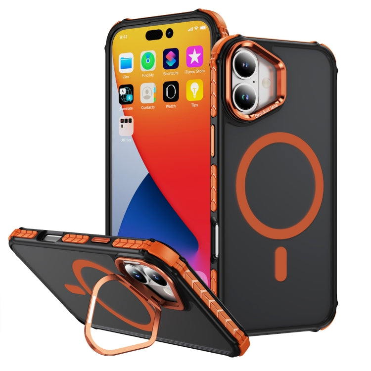 Custodia per telefono con supporto per obiettivo MagSafe Rainbow Series Skin Feel, For iPhone 16 Pro Max, For iPhone 16 Pro, For iPhone 16 Plus, For iPhone 16