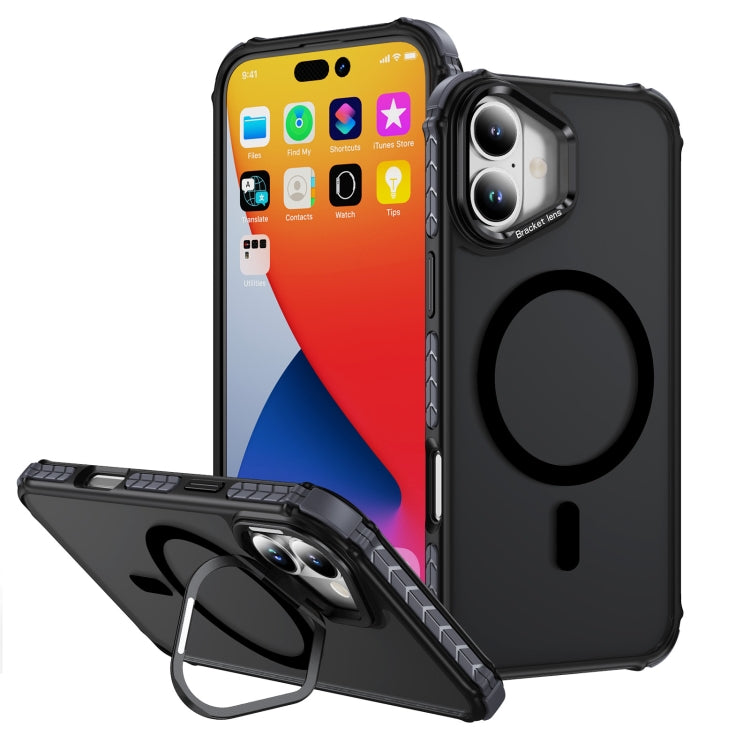 Custodia per telefono con supporto per obiettivo MagSafe Rainbow Series Skin Feel, For iPhone 16 Pro Max, For iPhone 16 Pro, For iPhone 16 Plus, For iPhone 16