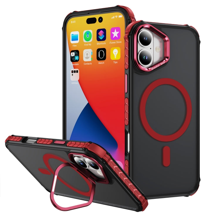 Custodia per telefono con supporto per obiettivo MagSafe Rainbow Series Skin Feel, For iPhone 16 Pro Max, For iPhone 16 Pro, For iPhone 16 Plus, For iPhone 16