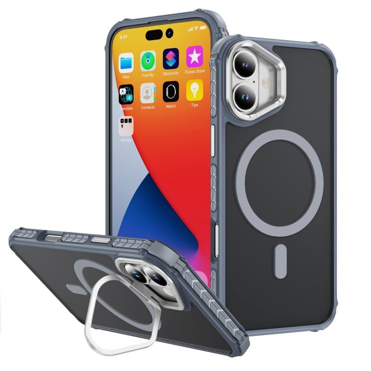 Custodia per telefono con supporto per obiettivo MagSafe Rainbow Series Skin Feel, For iPhone 16 Pro Max, For iPhone 16 Pro, For iPhone 16 Plus, For iPhone 16
