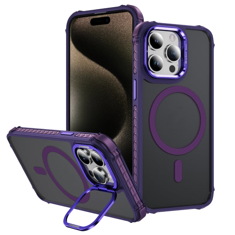 Custodia per telefono con supporto per obiettivo MagSafe Rainbow Series Skin Feel, For iPhone 15 Pro Max, For iPhone 15 Pro, For iPhone 15 Plus, For iPhone 15