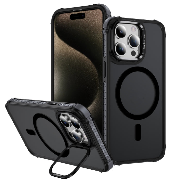 Custodia per telefono con supporto per obiettivo MagSafe Rainbow Series Skin Feel, For iPhone 15 Pro Max, For iPhone 15 Pro, For iPhone 15 Plus, For iPhone 15