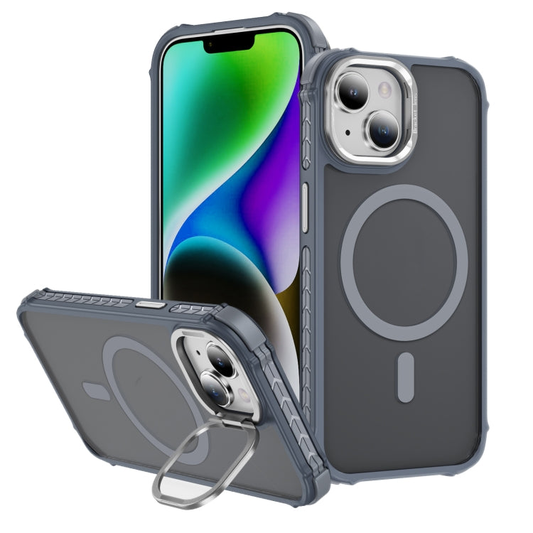 Custodia per telefono con supporto per obiettivo MagSafe Rainbow Series Skin Feel, For iPhone 14 Plus, For iPhone 14, For iPhone 14 Pro, For iPhone 14 Pro Max