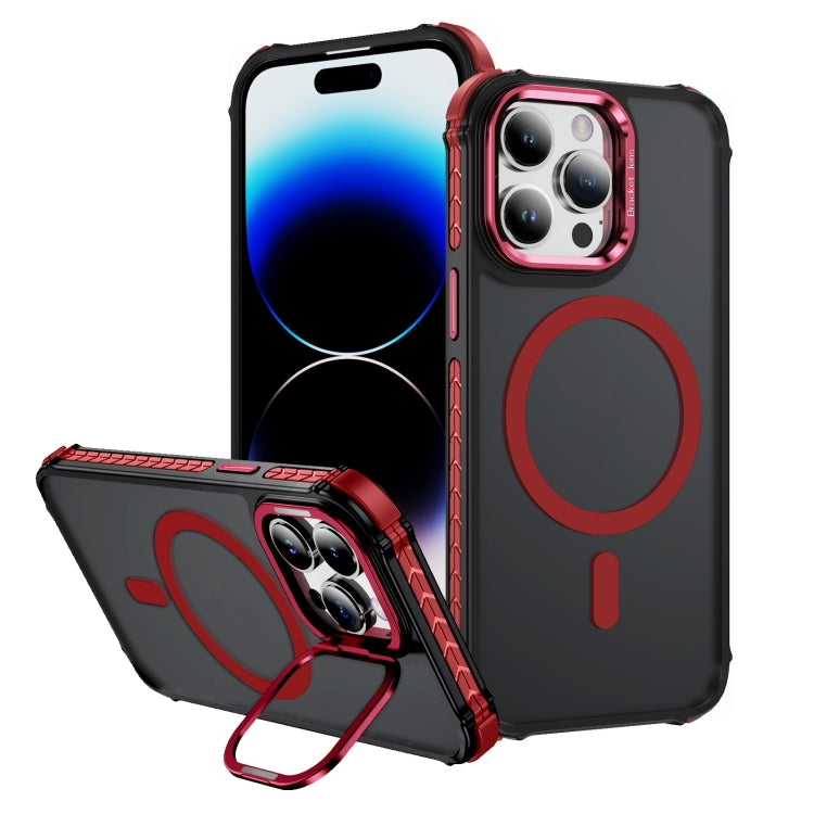 Custodia per telefono con supporto per obiettivo MagSafe Rainbow Series Skin Feel, For iPhone 14 Plus, For iPhone 14, For iPhone 14 Pro, For iPhone 14 Pro Max
