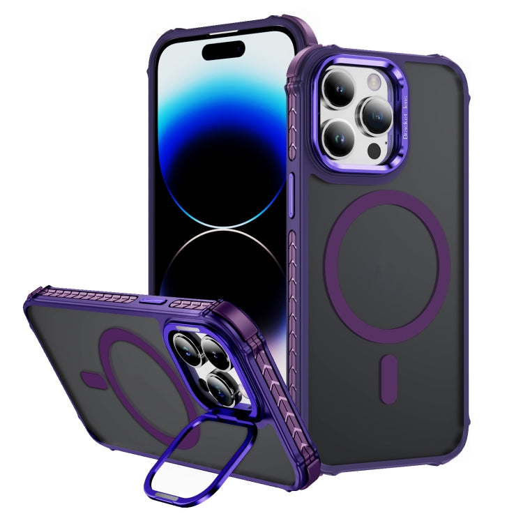 Custodia per telefono con supporto per obiettivo MagSafe Rainbow Series Skin Feel, For iPhone 14 Plus, For iPhone 14, For iPhone 14 Pro, For iPhone 14 Pro Max