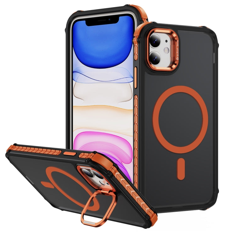 Custodia per telefono con supporto per obiettivo MagSafe Rainbow Series Skin Feel, For iPhone 13, For iPhone 12 Pro Max, For iPhone 12 Pro, For iPhone 11