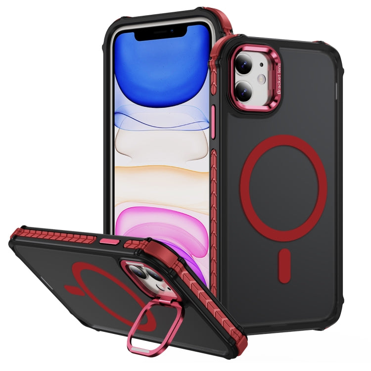 Custodia per telefono con supporto per obiettivo MagSafe Rainbow Series Skin Feel, For iPhone 13, For iPhone 12 Pro Max, For iPhone 12 Pro, For iPhone 11