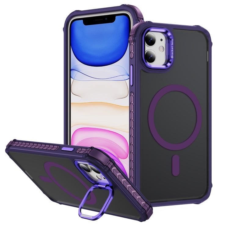 Custodia per telefono con supporto per obiettivo MagSafe Rainbow Series Skin Feel, For iPhone 13, For iPhone 12 Pro Max, For iPhone 12 Pro, For iPhone 11